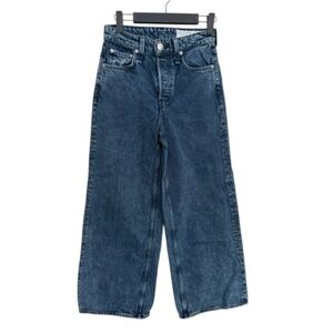 Rag & Bone Maya High Rise Ankle Wide Leg Button Fly Jeans Size 23